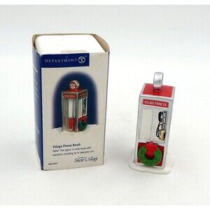 Dept 56 Village Phone Booth #56.54291 Snow Village Series Christmas Figurine